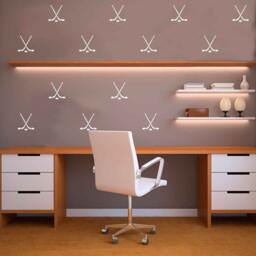 Hockey Pattern Repeatable Sports Decal - Designs Wall Custom Vinyl Art Stickers For Homes, Playrooms, Kid Rooms, Offices - thumbnail 2