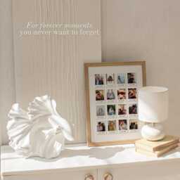 Custom Polaroid Photo Collage Frame Anniversary Wall Art One Year Gifts For Him Or Her - Printable Canva Template - thumbnail 2