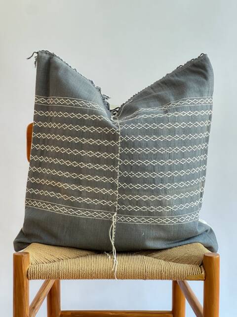 Hand Woven Natural Fiber Pillow Cover - image 1