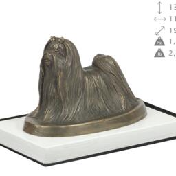Maltese, Dog On White Wooden Base Statue, Limited Edition, Artdog - thumbnail 4