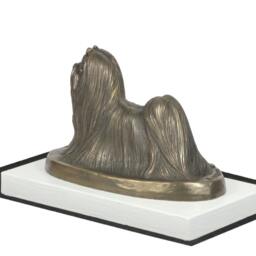 Maltese, Dog On White Wooden Base Statue, Limited Edition, Artdog - thumbnail 3