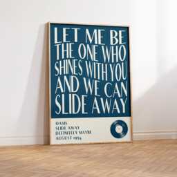 Song Lyrics Poster - Personalised Music Custom Gifts A5 A4 A3 Choose Your Own Colour & Prints - thumbnail 1