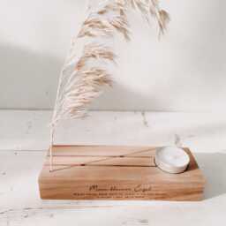 Personalizable Wooden Tealight Holder With Loving Message - thumbnail 2
