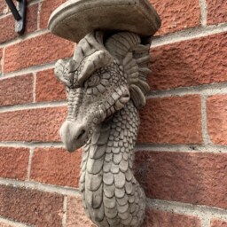 stone Garden Detailed Dragon Sconce Candle Shelf Hanger Hanging Plaque Ornament X 2 - thumbnail 2