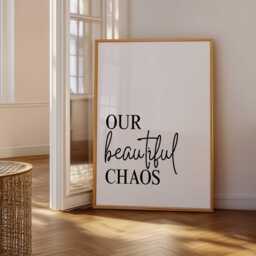 Family Quote Print Modern Typography, Black & White Home Decor - thumbnail 3