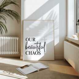 Family Quote Print Modern Typography, Black & White Home Decor - thumbnail 2
