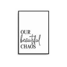 Family Quote Print Modern Typography, Black & White Home Decor - thumbnail 1
