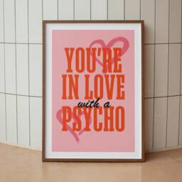 Kasabian - You're in Love With A Psycho Lyrics Print Wall Art A4 A3 A5 Unframed Indie Music Rock - thumbnail 3