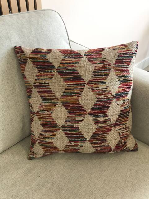 Multicolor Woven Throw Pillow, Boho Accent, 18 Inch - image 1