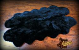 Faux Fur Sheepskin Rug - Quatro 4 Pelt Shaggy Area - thumbnail 1
