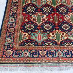 Handwoven Afghan Wool Rug 6.6x4.9Ft Kashi Tribal Carpet - thumbnail 2
