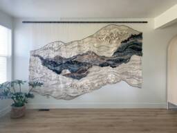 Large Fiber Art Tapestry Woven Wall Sculpture, Modern Home Decor - thumbnail 1