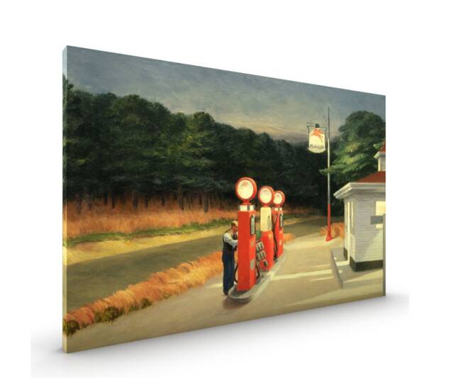 Gas Station Edward Hopper Canvas Or Poster Print Glossy in Various Sizes - image 1