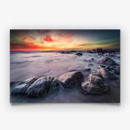 Rocky Coast Print - Beach Photography Wall Art Sunset Seaside Decor - thumbnail 3