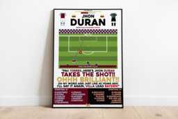 Jhon Duran V Bayern Munich Print, Aston Villa Poster, Football Wall Art, Posters, Fc, Prints - thumbnail 1