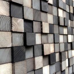 Wood Mosaic - Large Wall Art Sculpture King Headboard - thumbnail 3