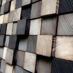 Wood Mosaic - Large Wall Art Sculpture King Headboard - thumbnail 4