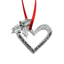 4Th Anniversary Christmas Ornament - Our As Husband & Wife Keepsake Tree Decoration - thumbnail 2