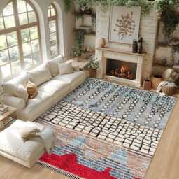 Authentic Beige Moroccan Rug, Gray Shag Berber Rug, Custom Made Carpet, Large Area Rug - thumbnail 2