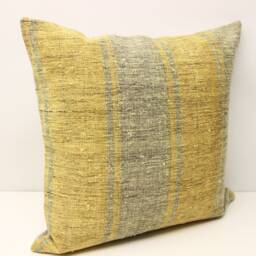 Handmade Kilim Pillow Cover 20x20, Vintage Turkish Oriental Rug - thumbnail 2