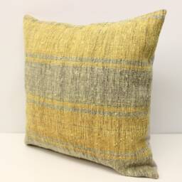 Handmade Kilim Pillow Cover 20x20, Vintage Turkish Oriental Rug - thumbnail 3