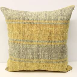 Handmade Kilim Pillow Cover 20x20, Vintage Turkish Oriental Rug - thumbnail 1