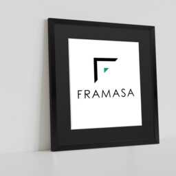 Square Photo Frame With Black Mount, Slim Modern Picture Frames, Wall Art Frame, Handmade Wedding Anniversary Gift Various Sizes Frames - thumbnail 2