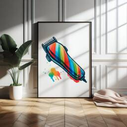 Colourful Barber Wall Art Set - 3 Barbers Shop Posters - Haircut Decor Men's Hairdresser Artwork Hairstylist Salon Print Gift Picture - thumbnail 3