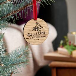 Personalised Couples First Christmas Bauble - thumbnail 1