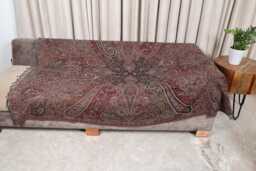 Luxury Boiled Pure Merino Wool Reversible Sofa Or Bed Throws For Ultimate Comfort & Style - Classic Indian Paisley in Multicolour - thumbnail 1