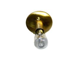All Brass Simply Modern & Elegant Edison Bare Exposed Bulb Wall Sconce/Ceiling Flush Mount Light - thumbnail 2