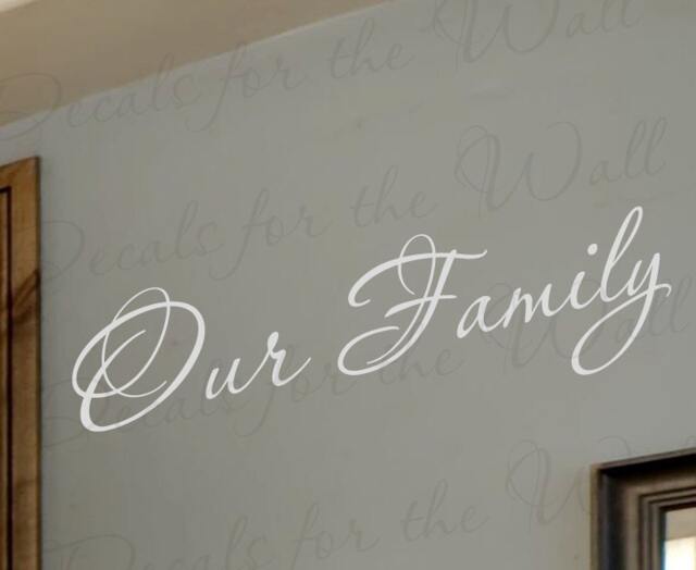Our Family Love Home Adhesive Vinyl Wall Decal Lettering Decoration Quote Decor Saying Sticker Art F30 - image 1