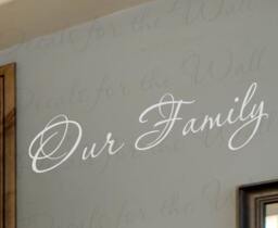 Our Family Love Home Adhesive Vinyl Wall Decal Lettering Decoration Quote Decor Saying Sticker Art F30 - thumbnail 1