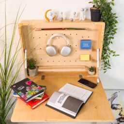 Folding Wall Desk Space-Saving Plywood Laptop Desk - thumbnail 2