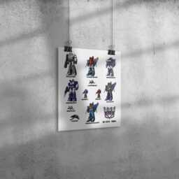 Transformers - Generation 1 Decepticons Art Print, Retro Cartoon Wall A4/8x10 - thumbnail 3