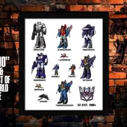 Transformers - Generation 1 Decepticons Art Print, Retro Cartoon Wall A4/8x10 - thumbnail 2