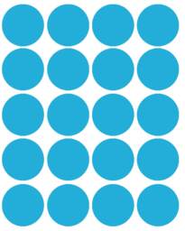 20 X Vinyl Polka Dot, Spot, Circle Wall Art Stickers, Mural, Decal. Crafting, Playroom, Bedroom, Nursery. Mirror, Window, Car, Furniture - thumbnail 1