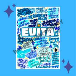 Evita - New London Production Musical Theatre Poster, Broadway Wall Art, Lover Gift, Music Home Decor - thumbnail 1