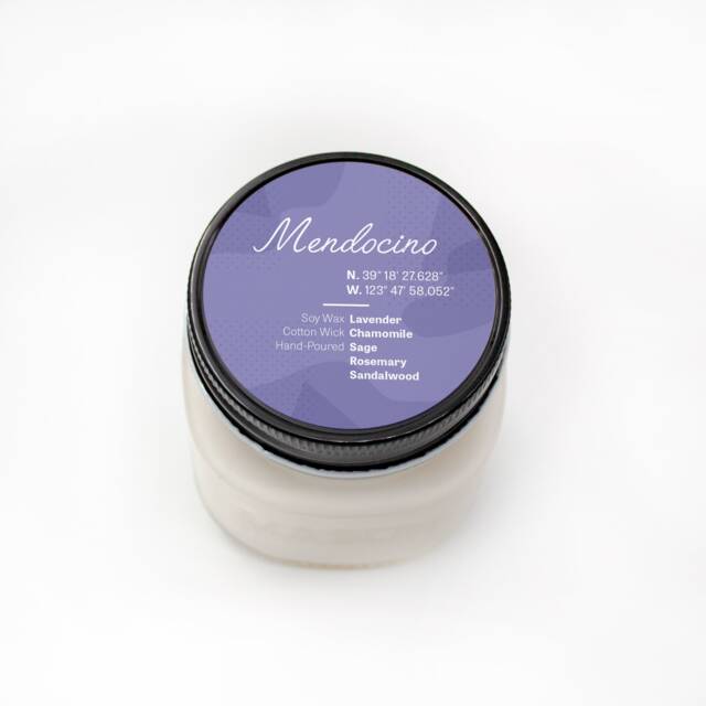 Mendocino California Soy Wax Candle, Hand Poured Lavender Chamomile Scent, Eco-Friendly Vegan, Farmhouse Candle - image 1