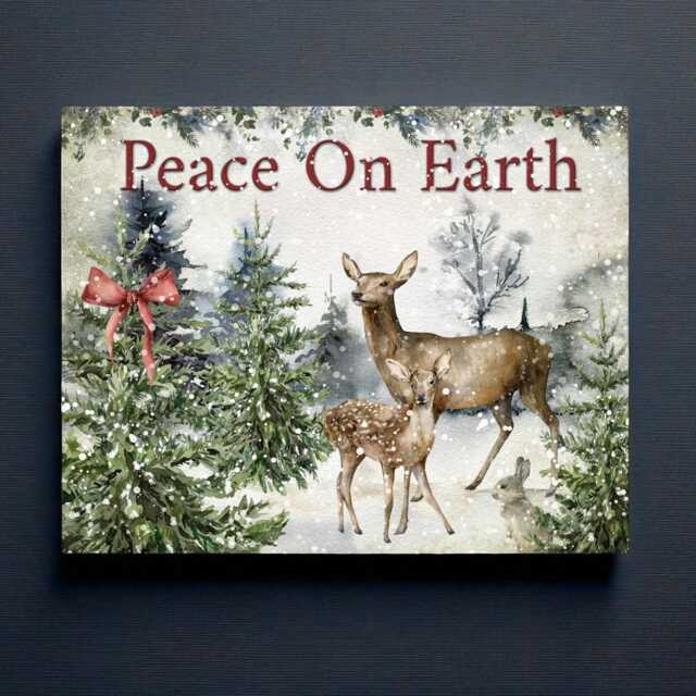 Traditional Christmas Metal Sign - Festive Holiday Door Plaque Wall Decor Gift - image 1