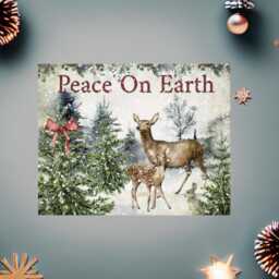 Traditional Christmas Metal Sign - Festive Holiday Door Plaque Wall Decor Gift - thumbnail 3