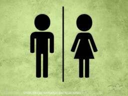 Restroom Decal, Men Women Bathroom, Toilet Sign, Bathroom Sign, Male Female Restroom, Vinyl Sticker & Wall Decals - thumbnail 1