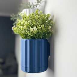 Modern Minimalist Wall Planter, Indoor Mounted, Hidden Mount, Home Decor, Gift, 11 Colour Options, Drip Tray - thumbnail 2