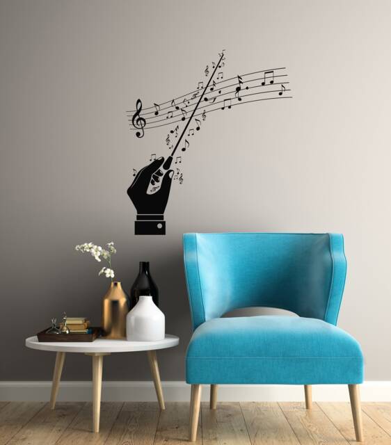 Conductor Vinyl Wall Decal Classical Music Musical Notes Decor Stickers Mural - #3025Di - image 1