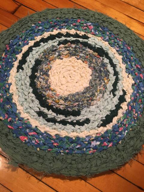 Brand New Handmade Upcycled Round Rag Rug - image 1