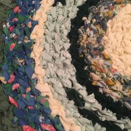 Brand New Handmade Upcycled Round Rag Rug - thumbnail 2
