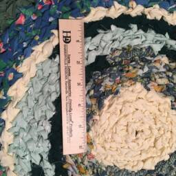 Brand New Handmade Upcycled Round Rag Rug - thumbnail 4