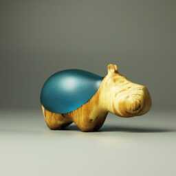Duo Hippopotamus Sculpture - 12 - thumbnail 3