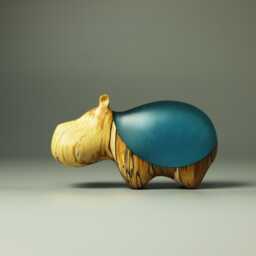 Duo Hippopotamus Sculpture - 12 - thumbnail 1