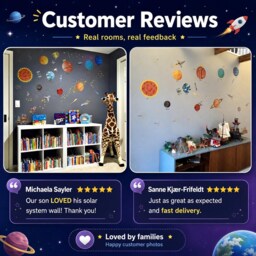 Decowall Solar System Wall Art Prints - Space Planets Rocket Stickers For Kids Room Or Playroom Decor - Ds9-1501S - thumbnail 4